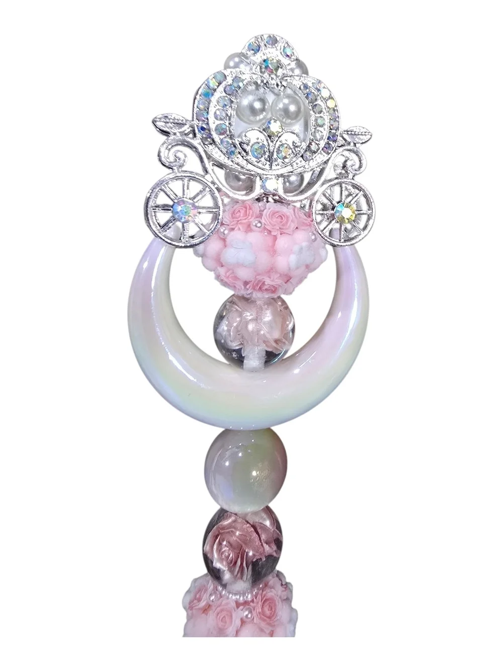 Luxury Pink Beaded Rhinestone Ballpoint Pen